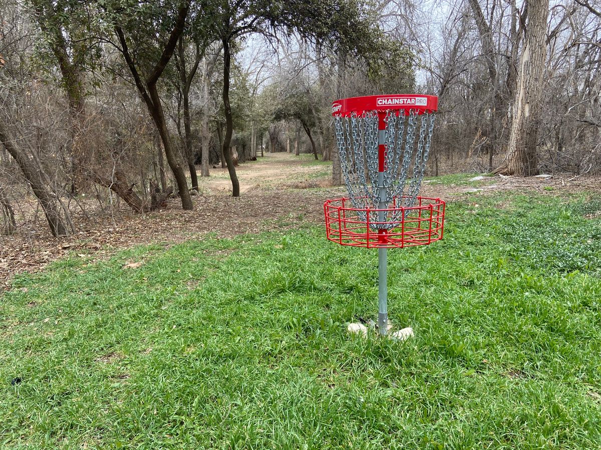 Looking back at the tee on hole 2