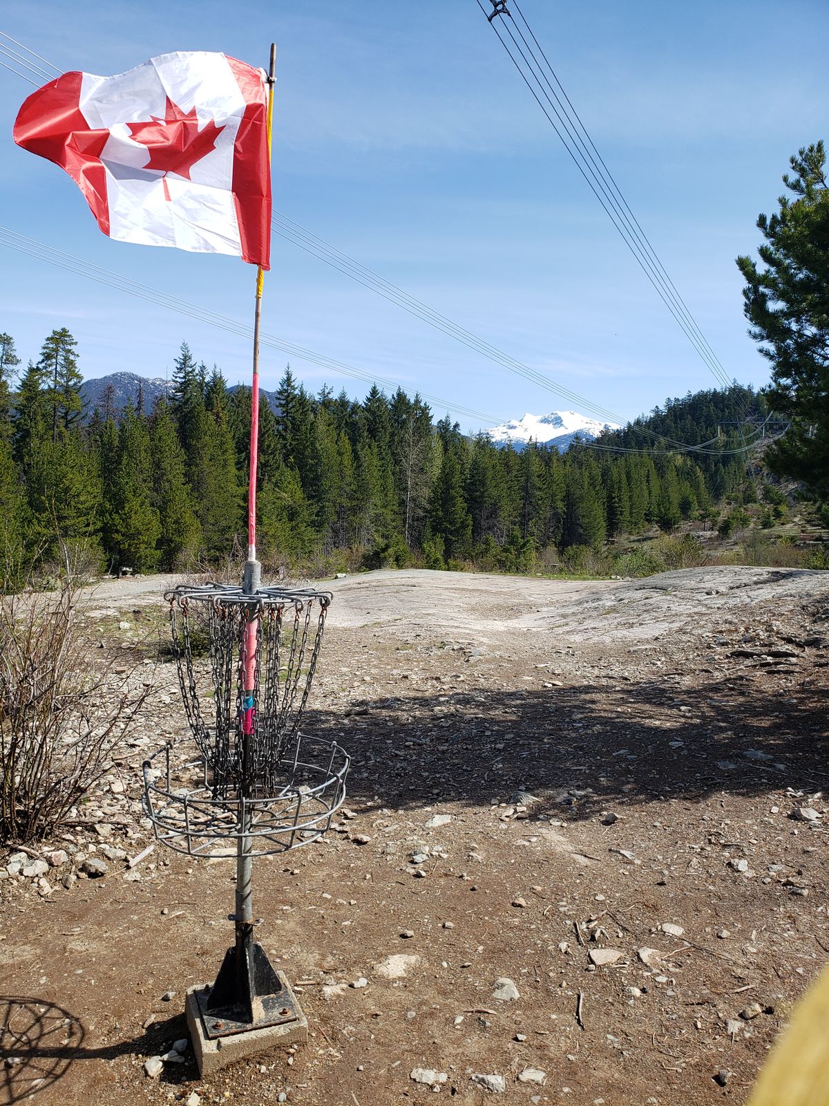 "Oh Canada, how I disc for thee"
The finishing hole, 27 at the Whistler DGC.