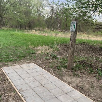 Hole 3 sign & tee pad.