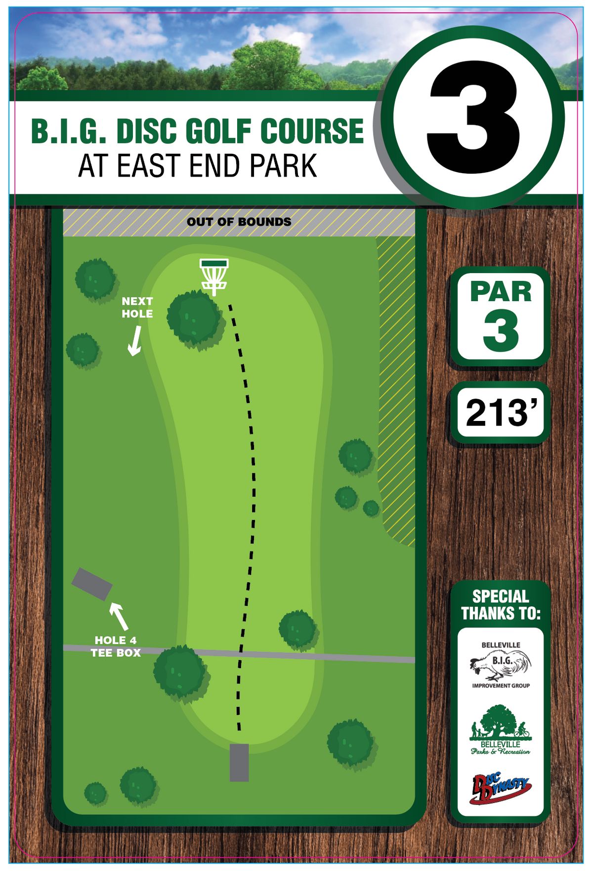 Hole 3 Sign