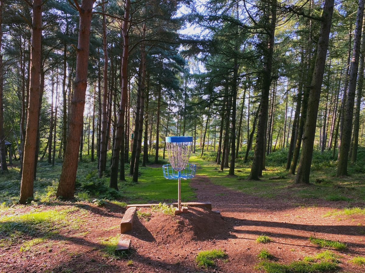 Hole 18 (red course) in the evening light.