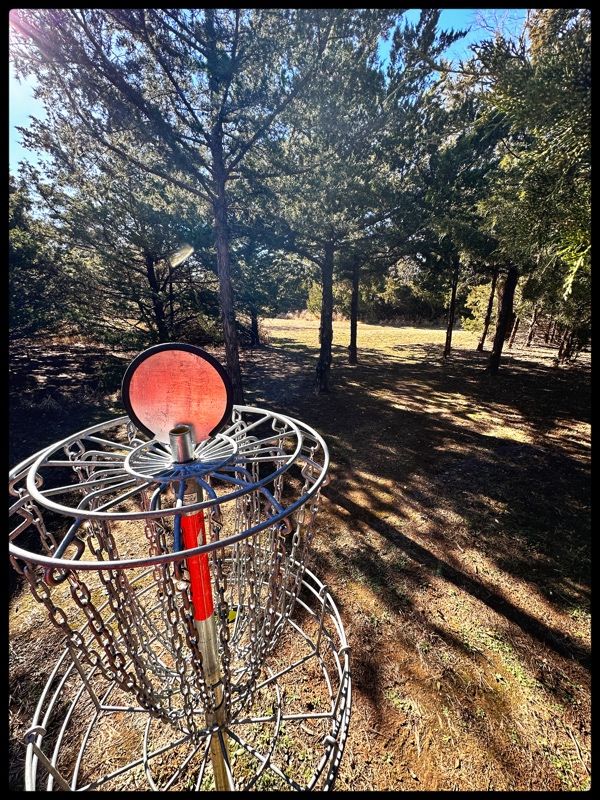 #9 basket looking back down fairway