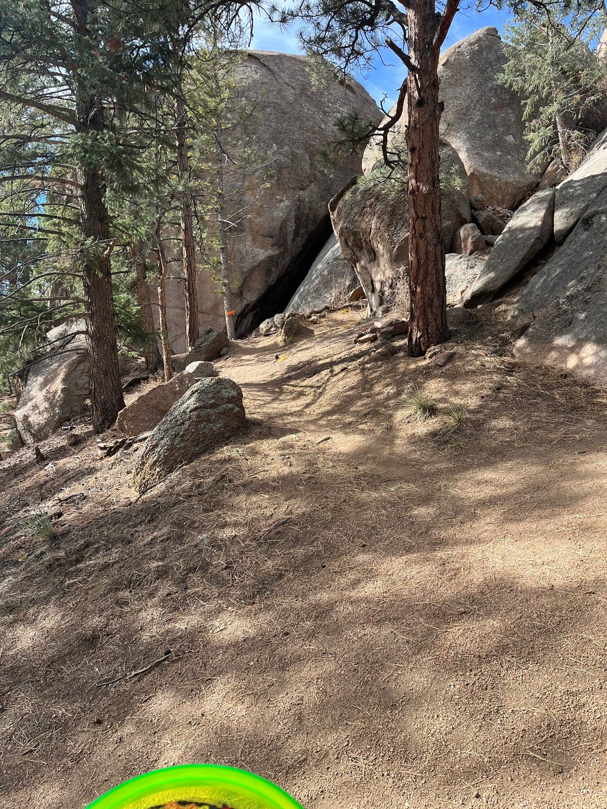 Crevice basket is up a staircase!