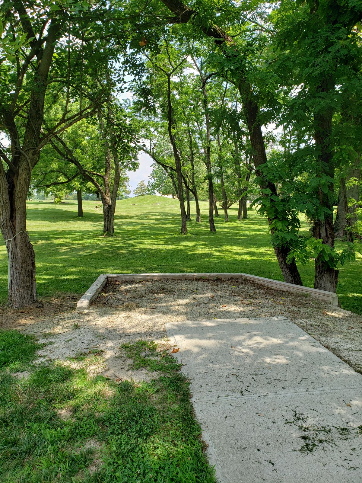 #2 Tee-Box, Fairway and Basket on top of hill.