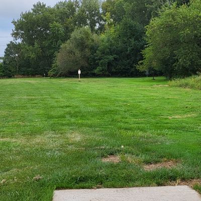 Hole 1. (Sign fell)