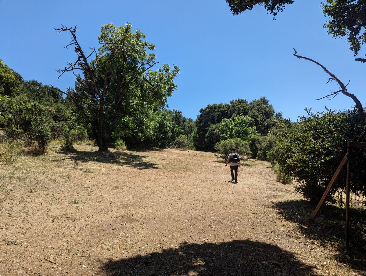 Hole 9 fairway, just past the nets