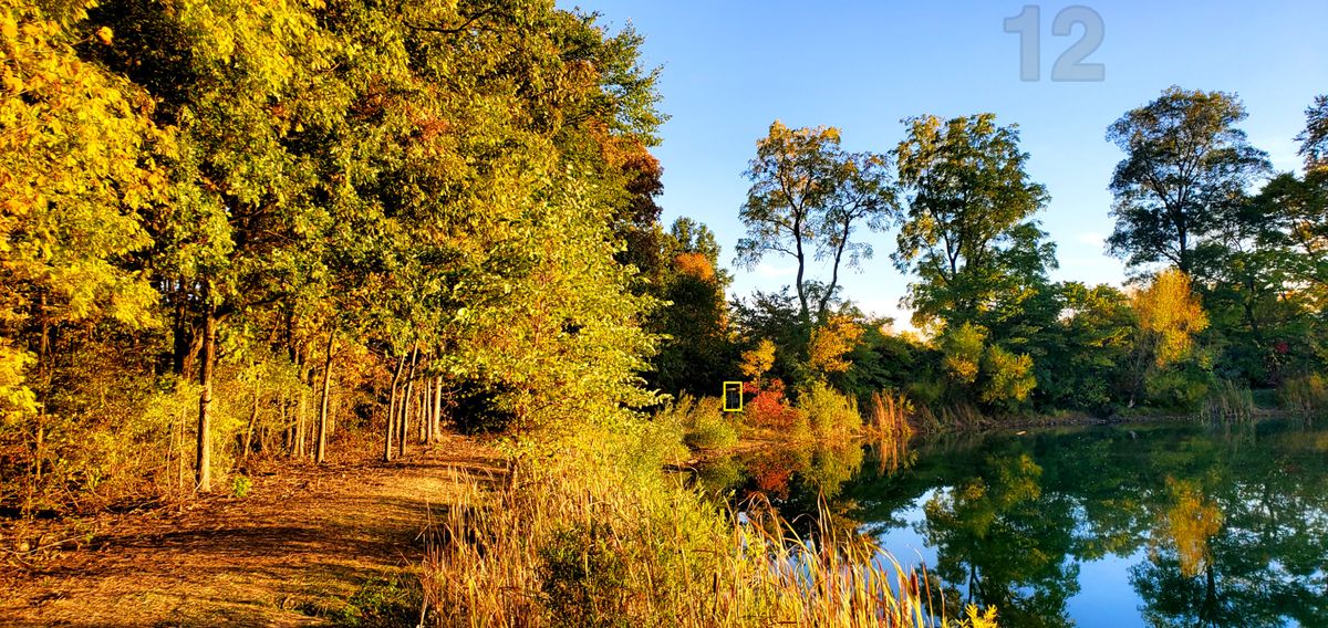 Hole 12 is the visual gem of and arguably the most difficult hole on this course.