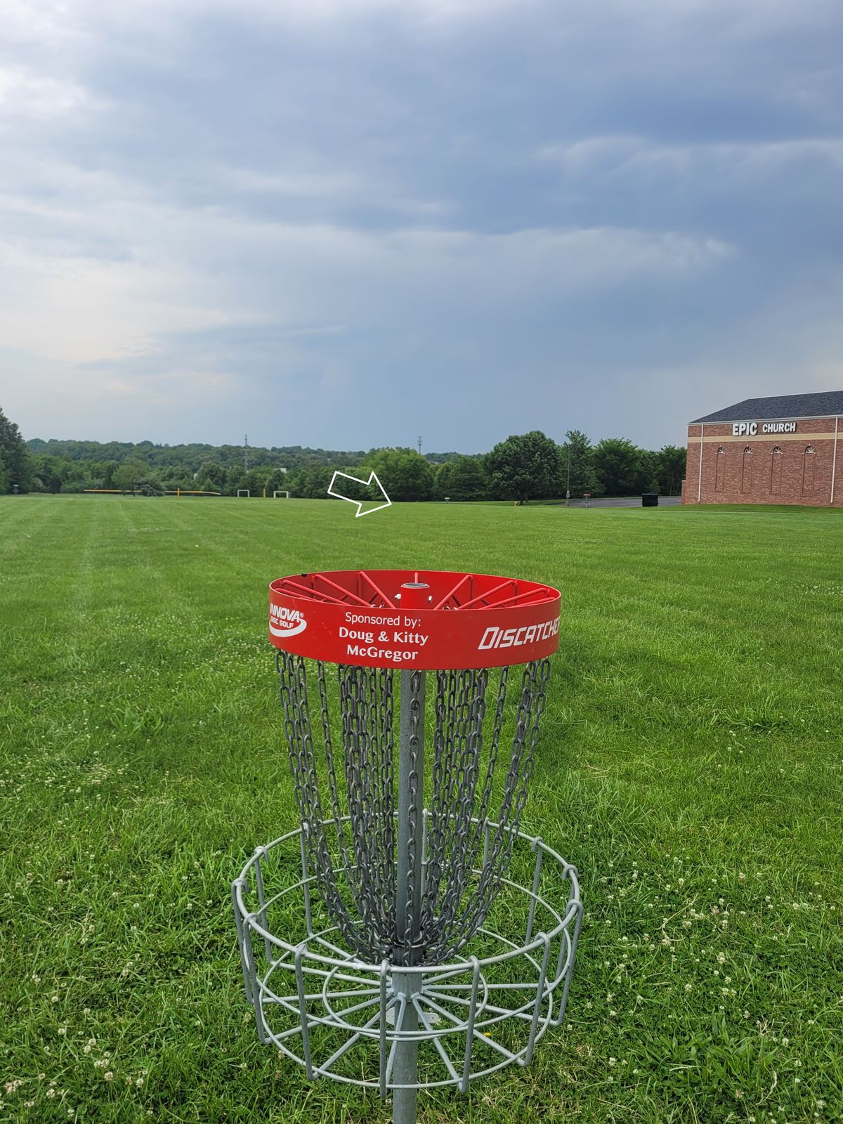 Hole 7 main basket to tee