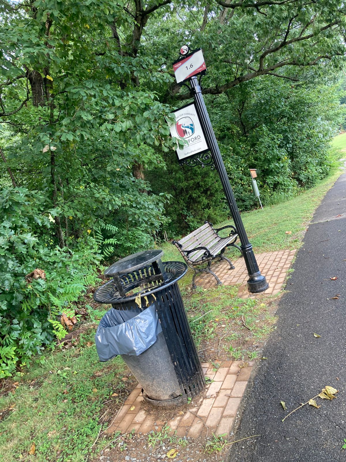 Garbage cans on site