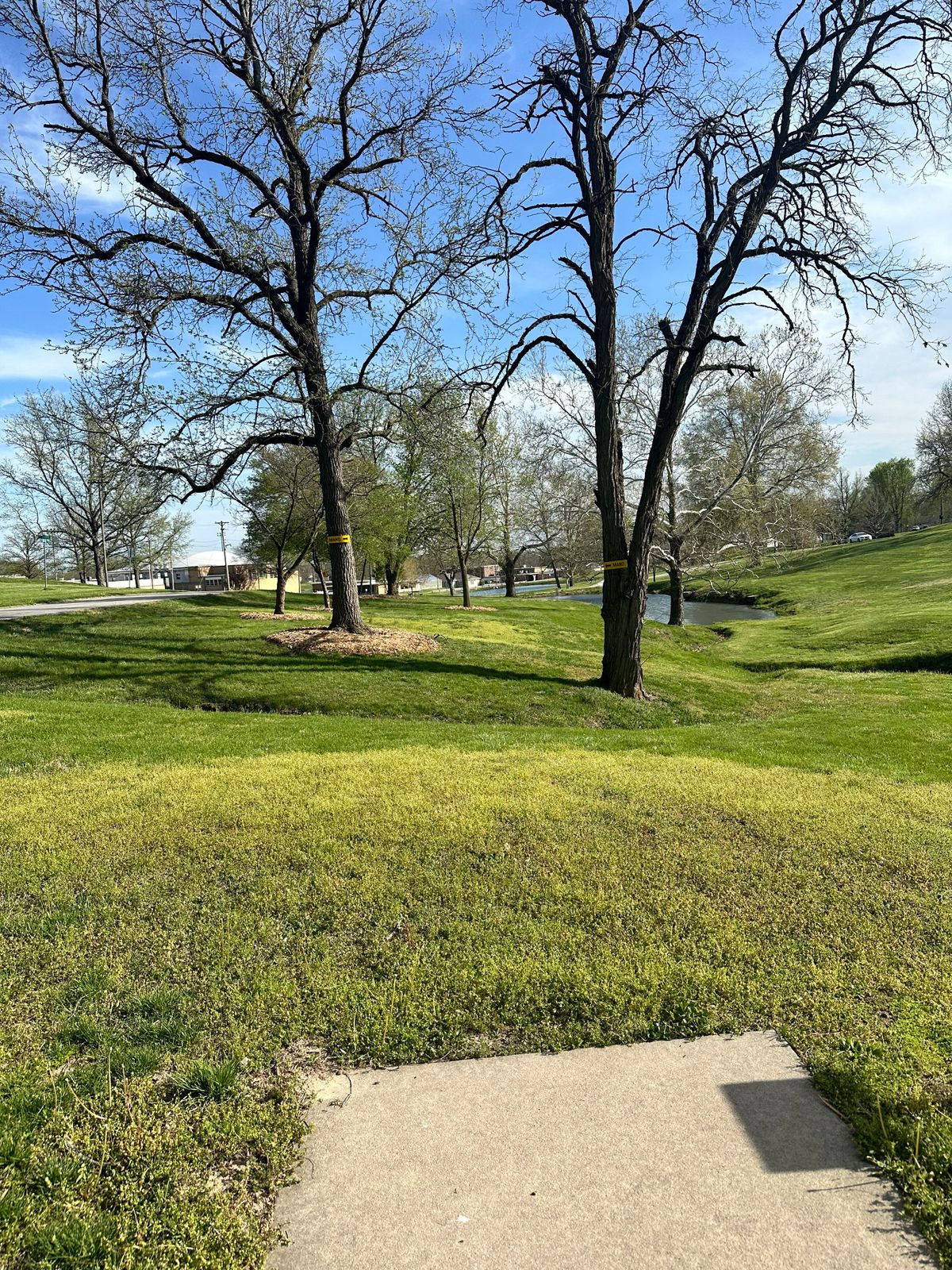 Hole 9 from tee pad