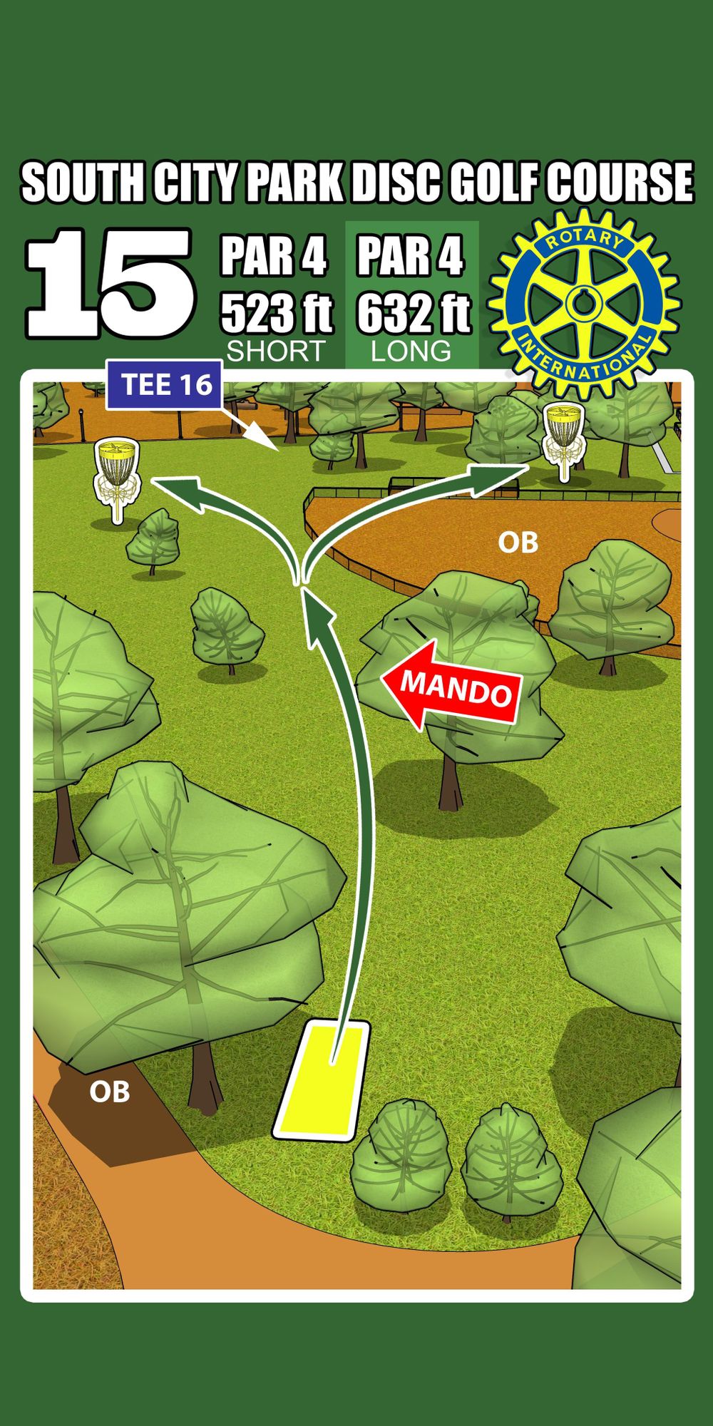 Hole 15 Tee Sign
