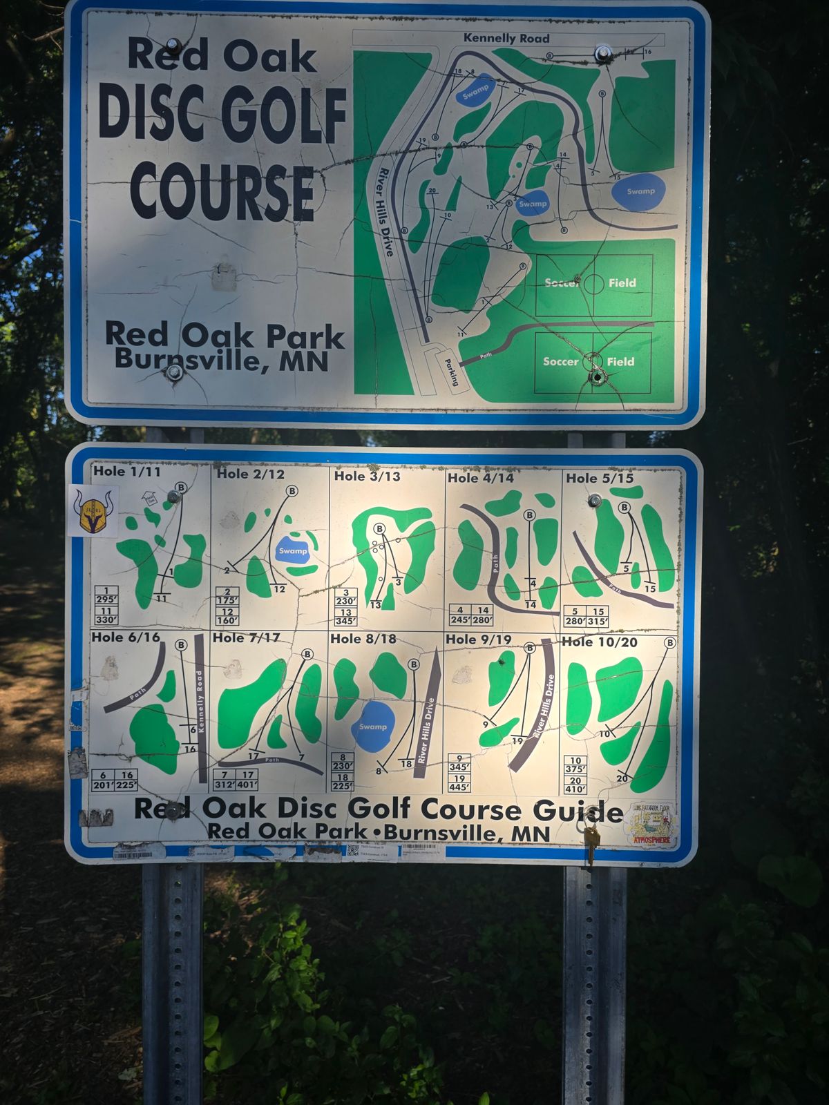This place is a blast. A lot of fun, too. When you get into the woods it's not too difficult to locate your missing disc either. Plus, they have a porta-potty, too.