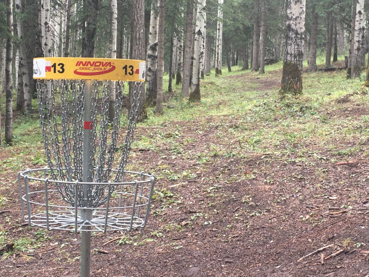 Reverse back up the fairway on hole 13.🇨🇦🪵🌲🌳🇨🇦