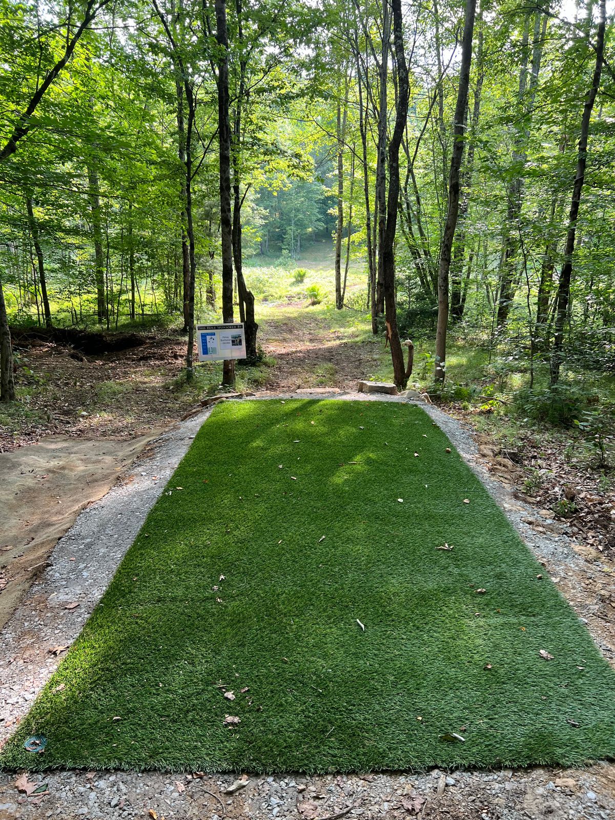 8 looking out gap to lower field fairway