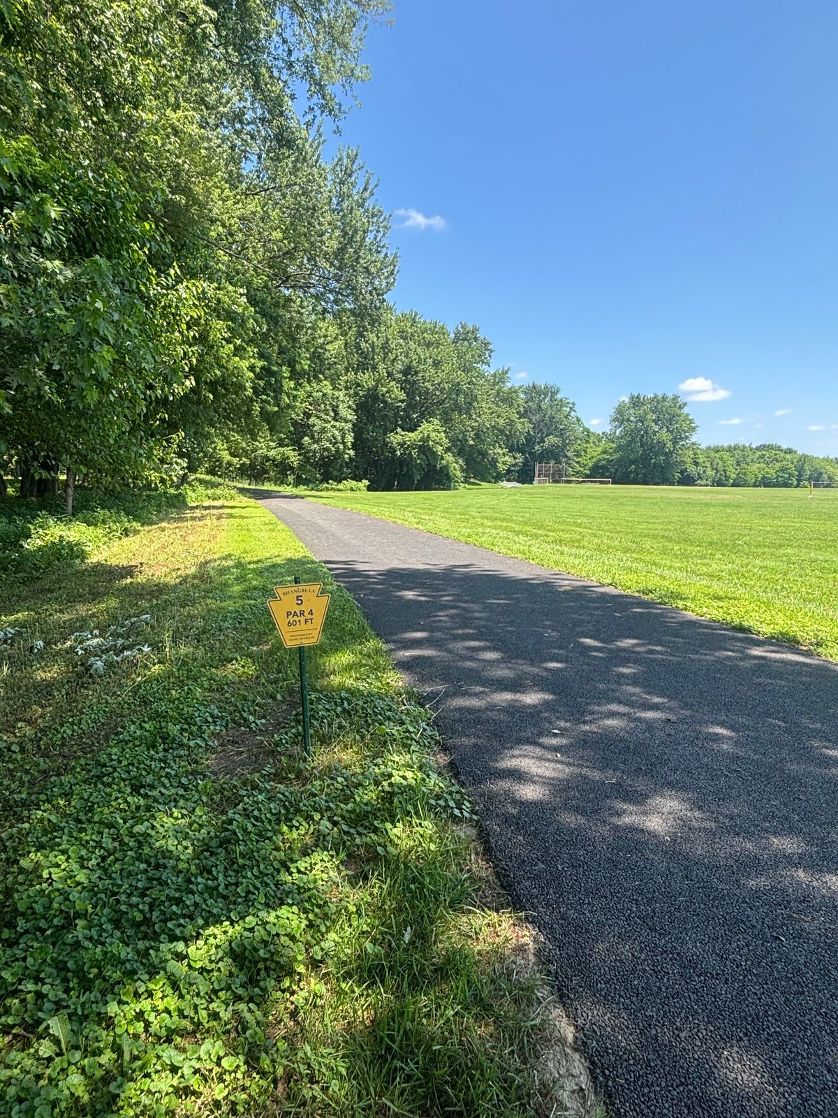 Hole 5 before concrete tee was put in