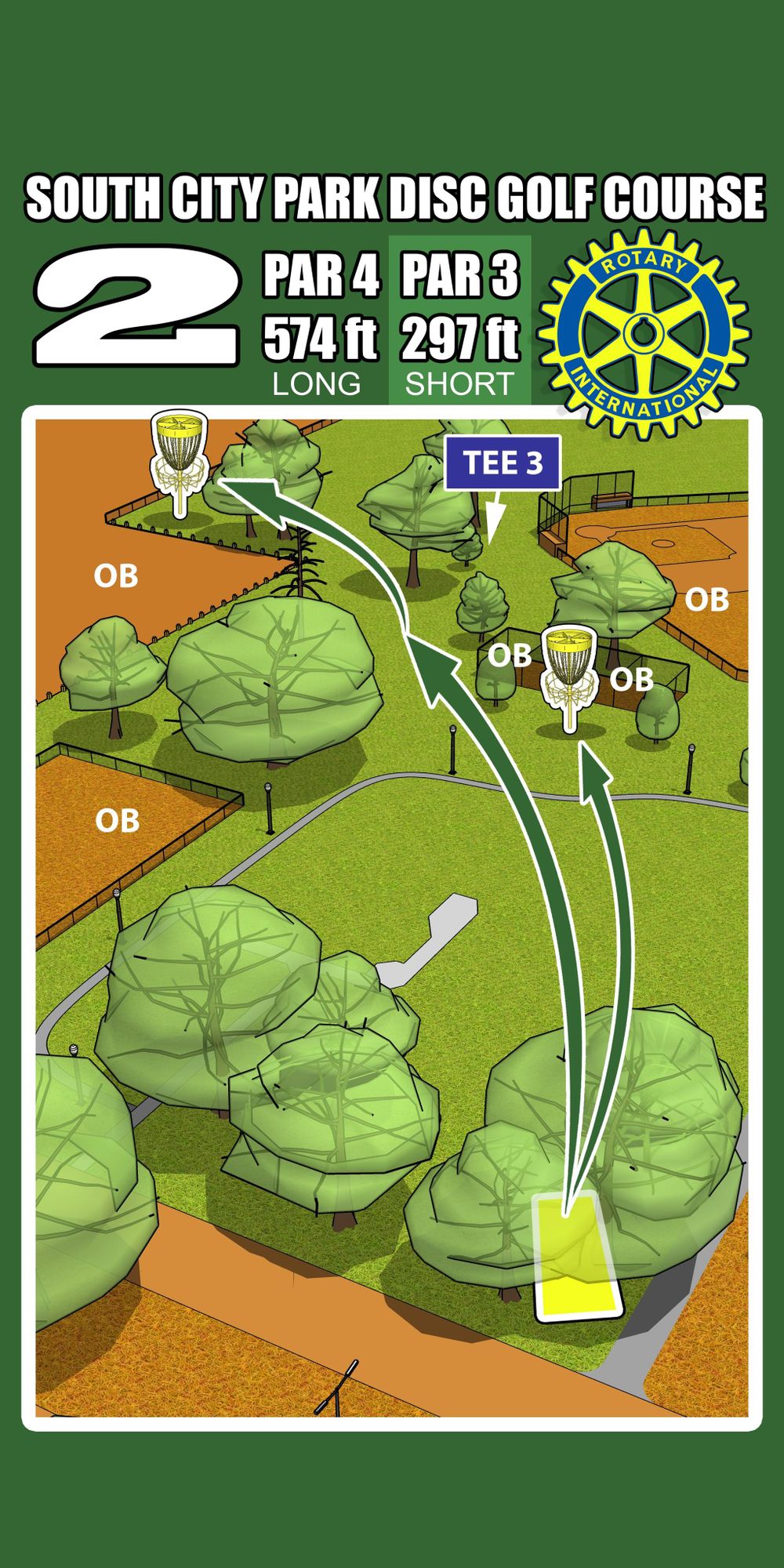 Hole 2 Tee Sign