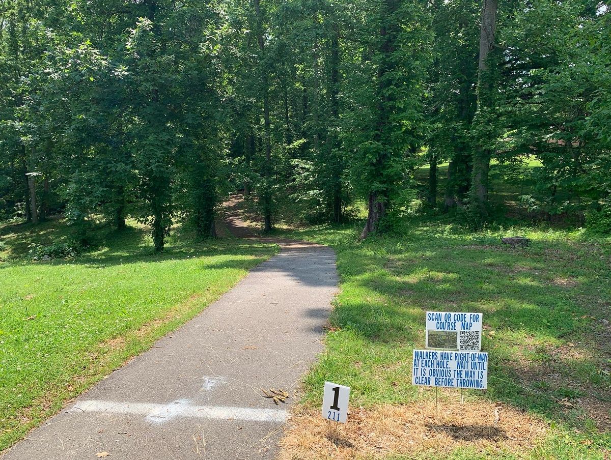 Hole 1 Tee on Walking Trail