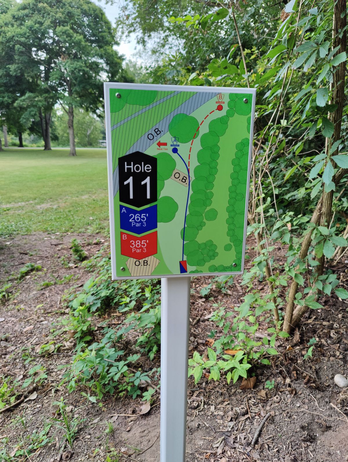 Hole 11 sign