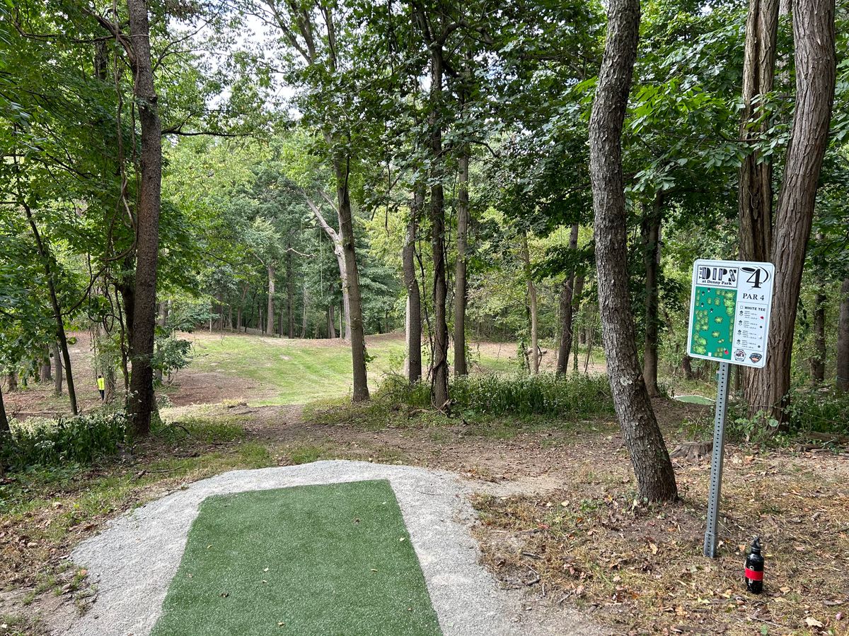 Hole 4 White tee shot