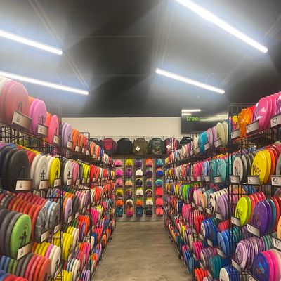 Treemagnets now has their own retail space that is well organized with a large glow disc section.