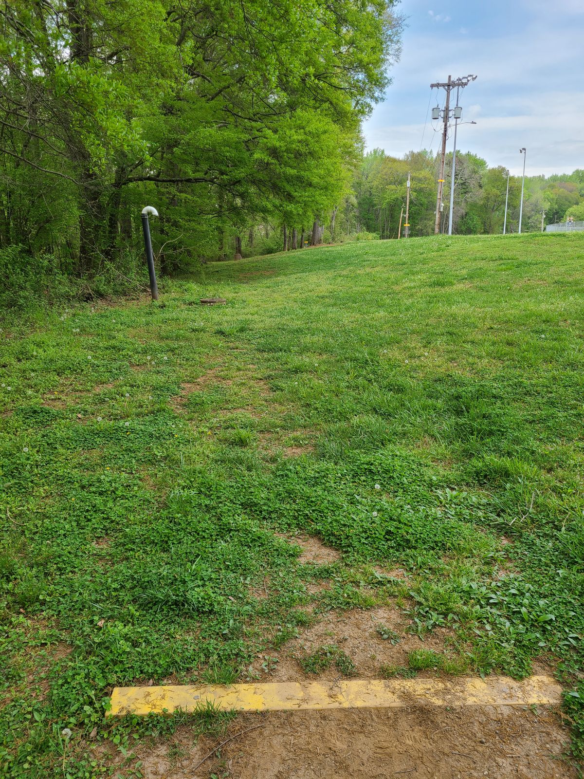 Hole 13 from tee. Plays to farther basket.