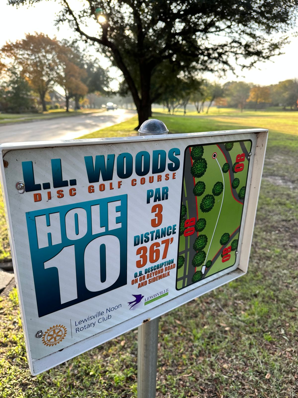 Hole 10 Tee Sign