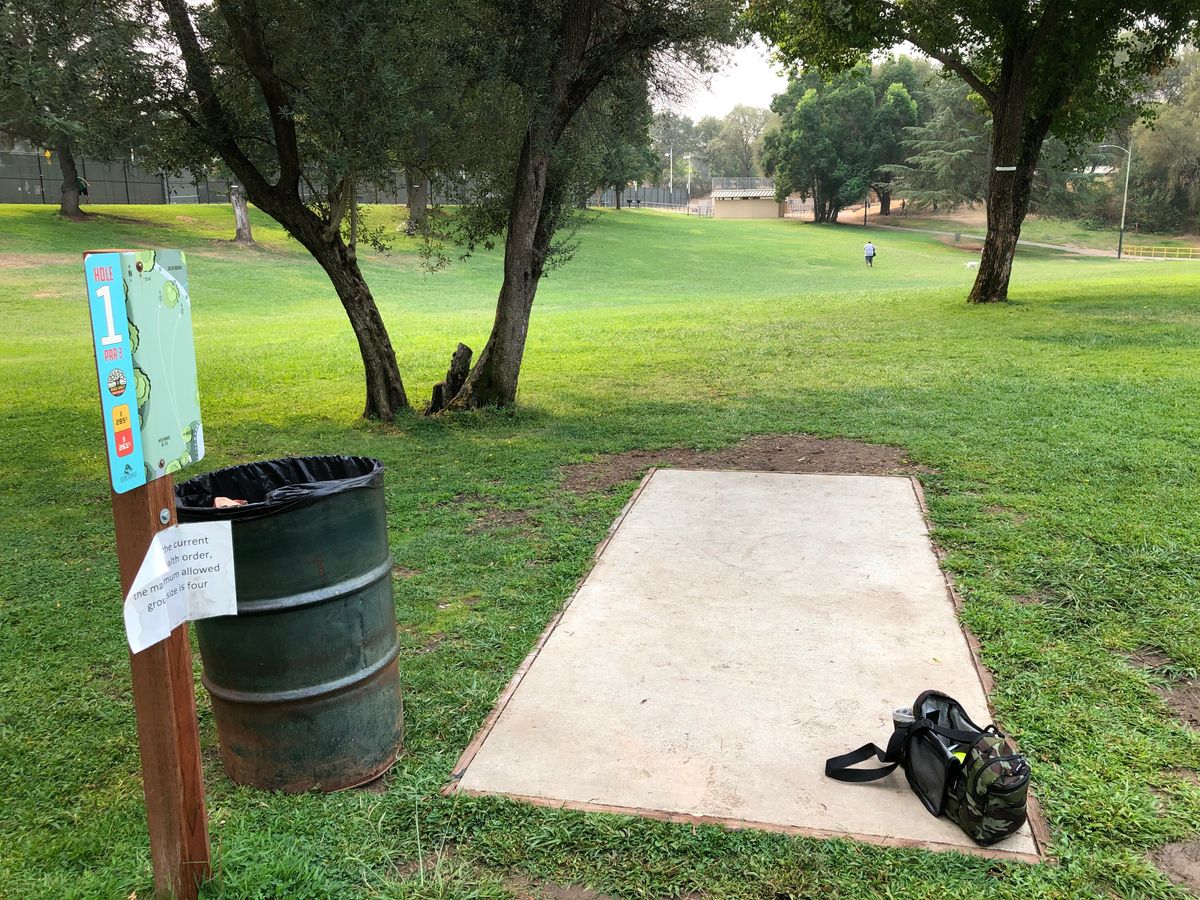 Hole one Is right next to the parking lot where you pull in