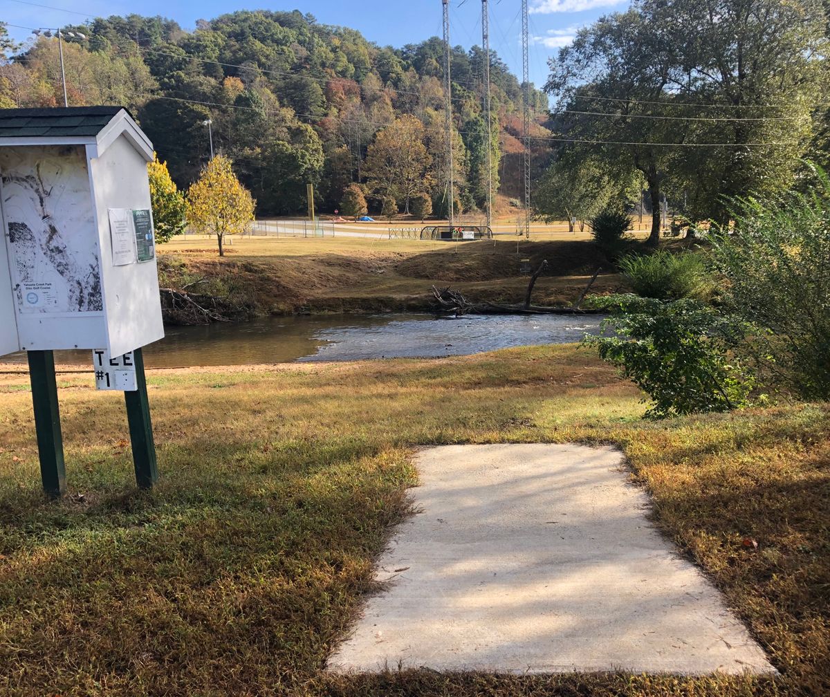 Hole 1, over the water