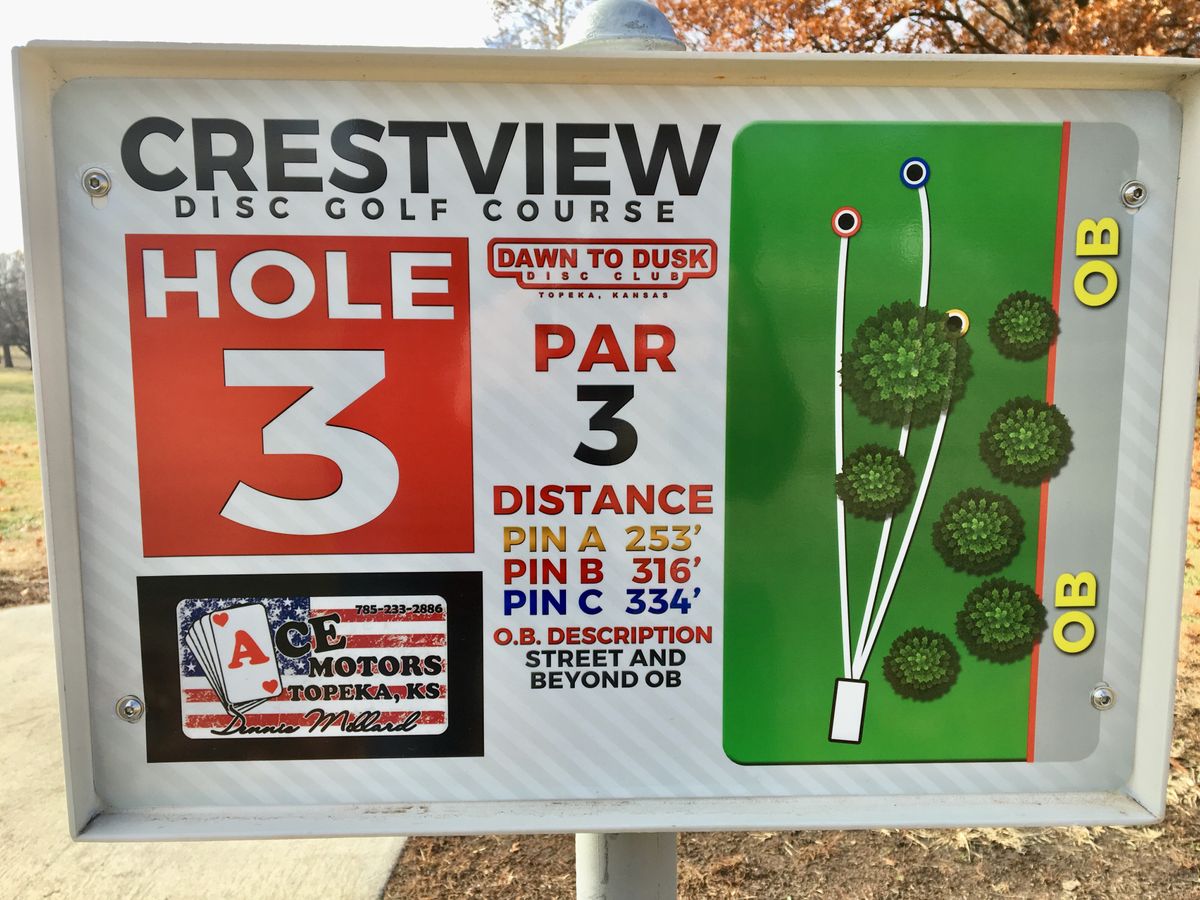 Hole 3 Tee Sign