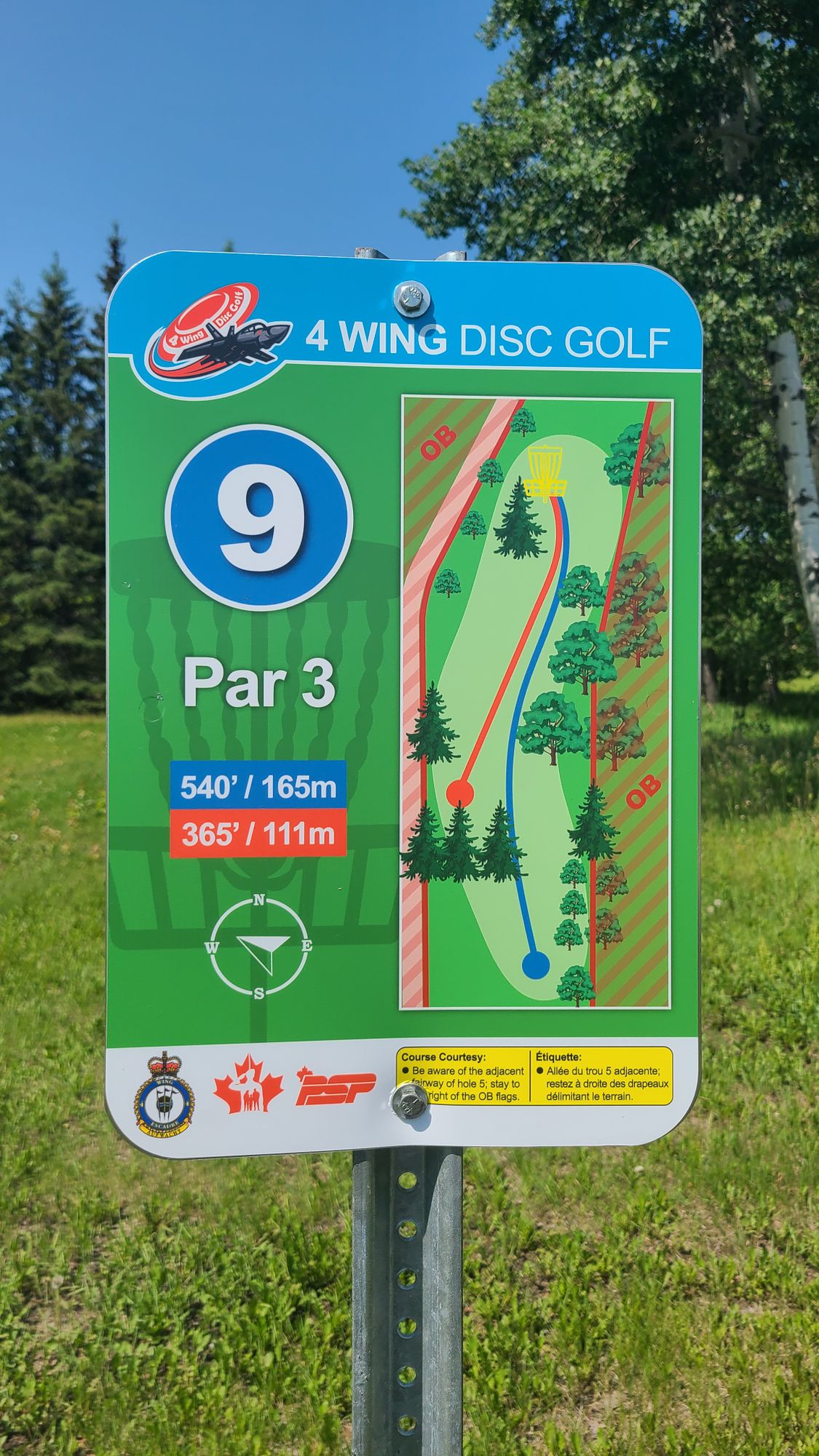 Hole 9 Tee Sign