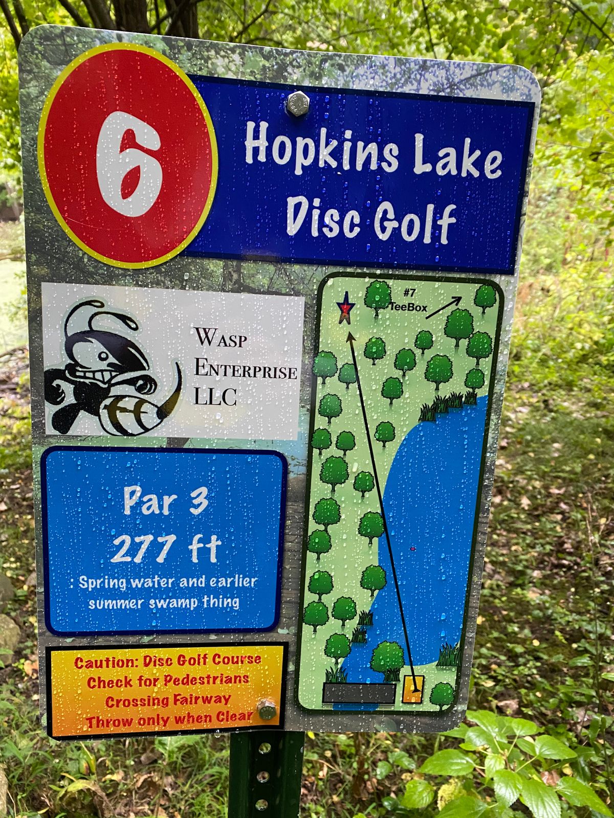 Hole 6 Tee Sign.