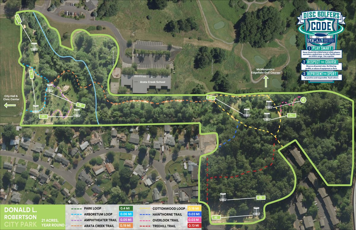 Course Map with Walking Trails