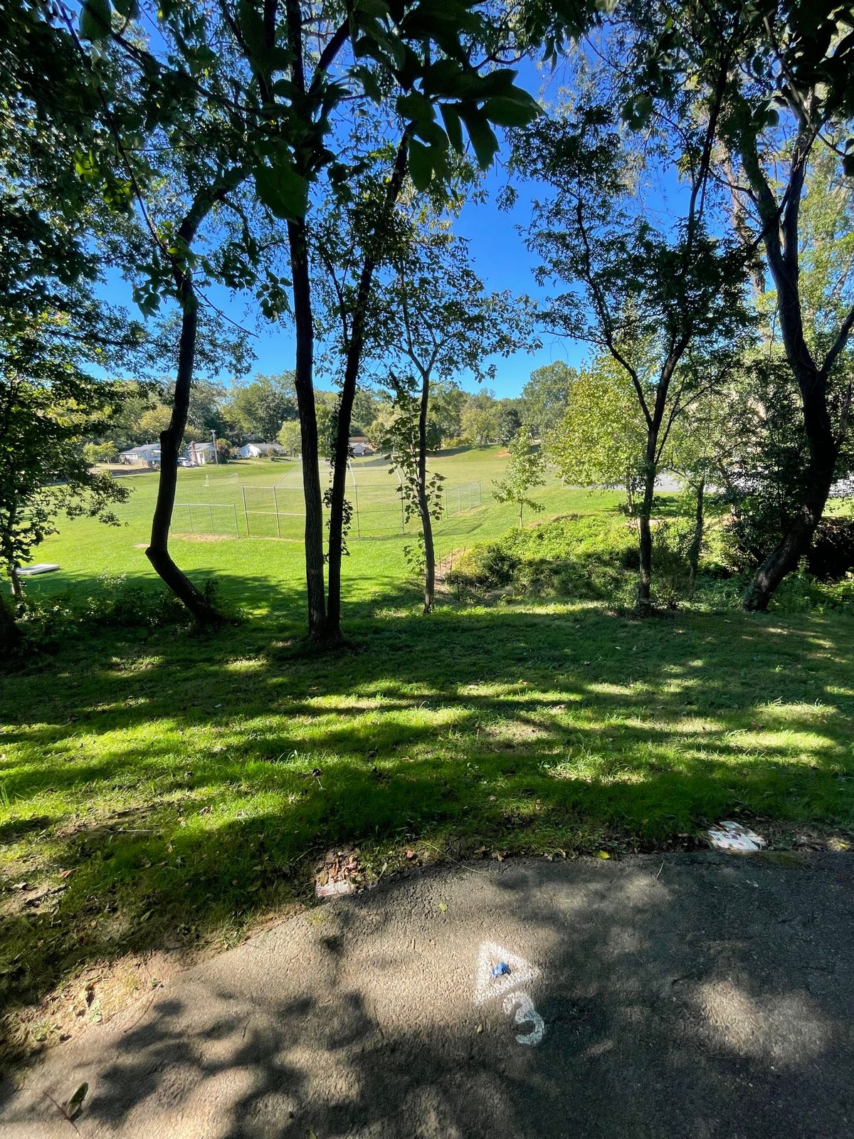 Hole 9. All the way across the baseball and soccer field. Back toward the parking lot.