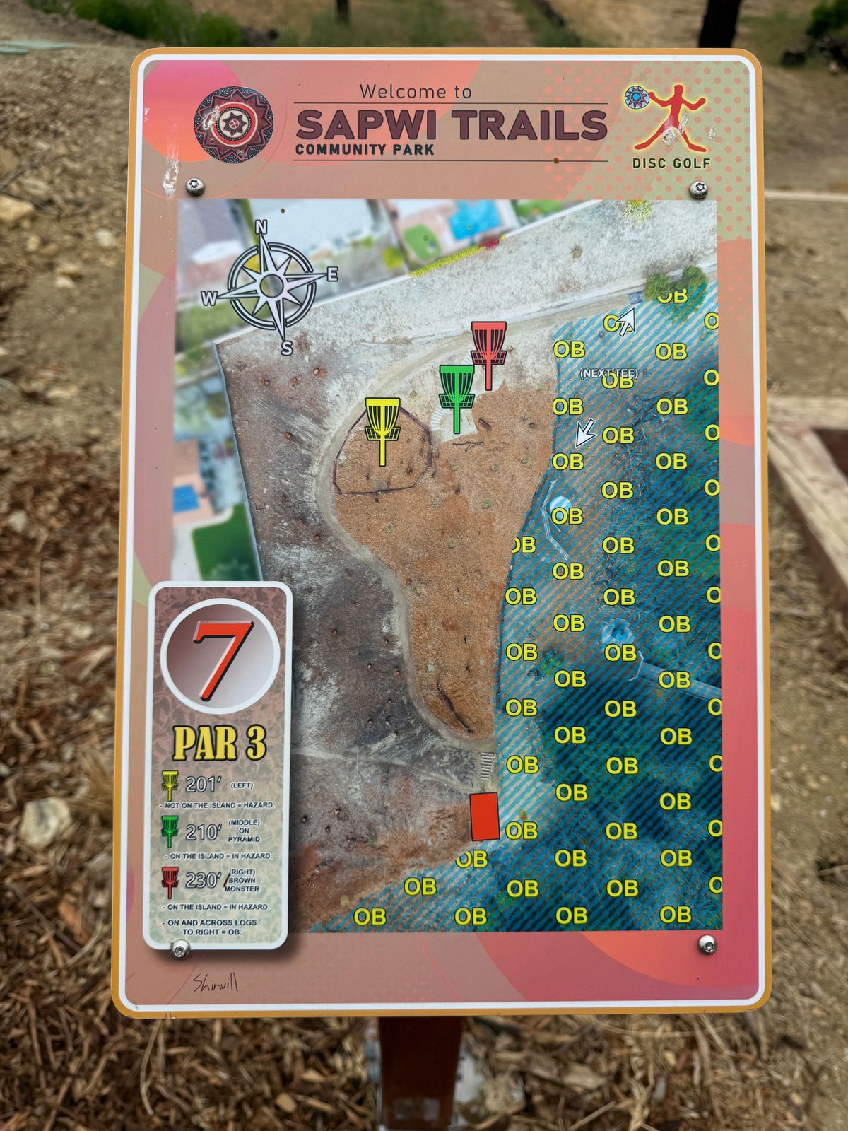Sign hole 7