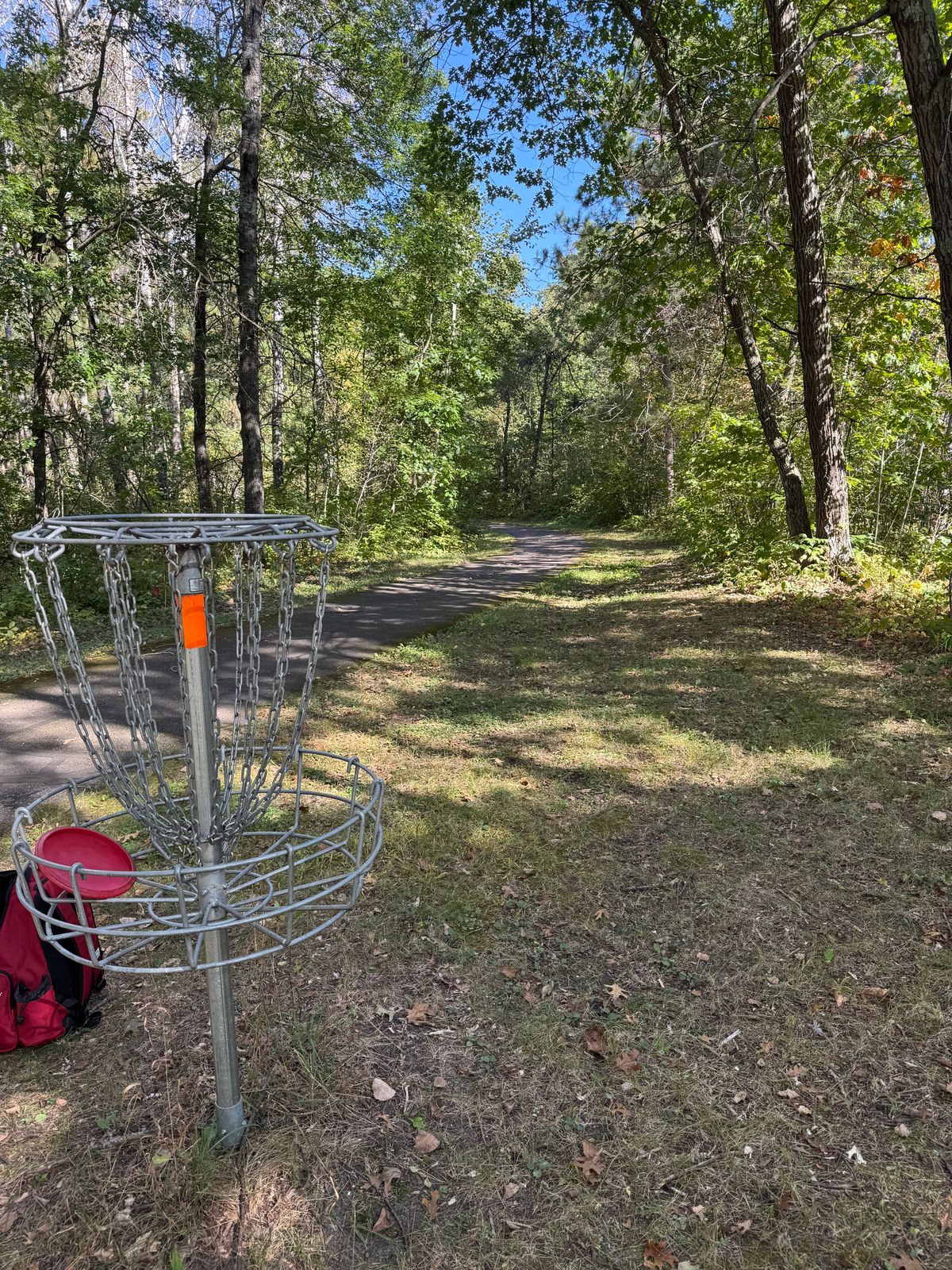 Looking back #3 basket and fairway