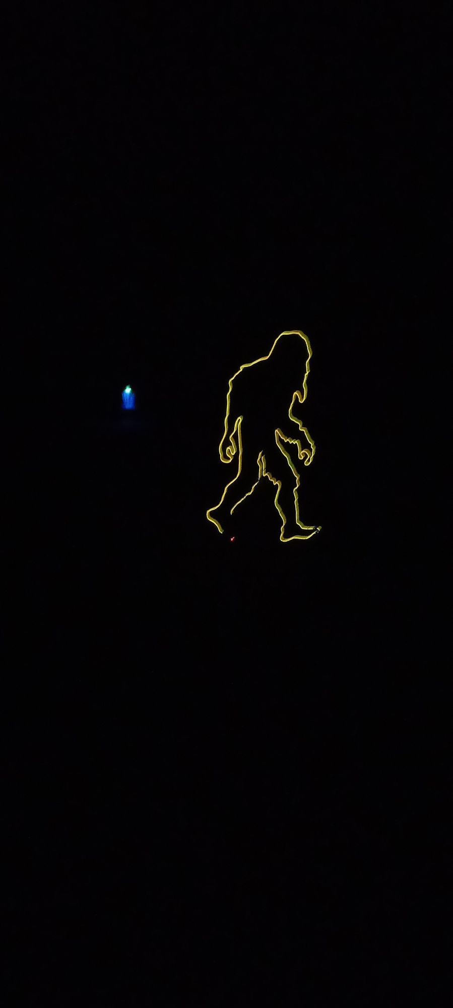Mysterious Bigfoot roaming the fairways