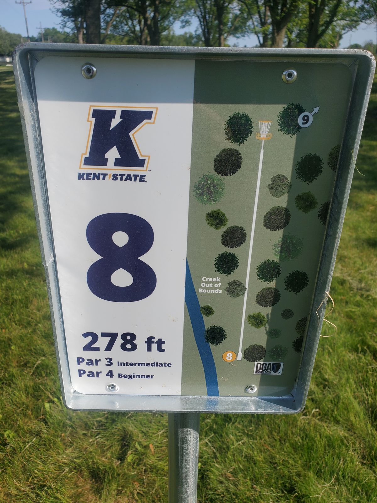 Hole 8 sign