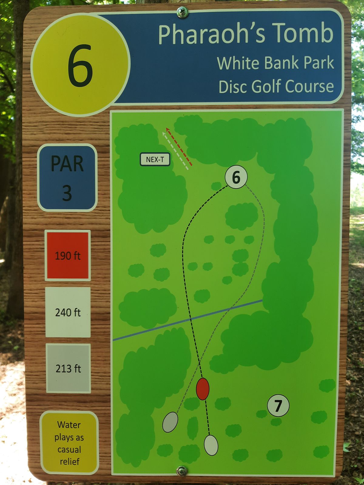 Hole 6 Tee Sign