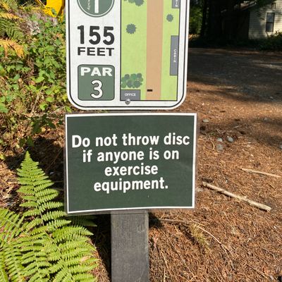 Hole 1 starts right next to the office in the parking lot.