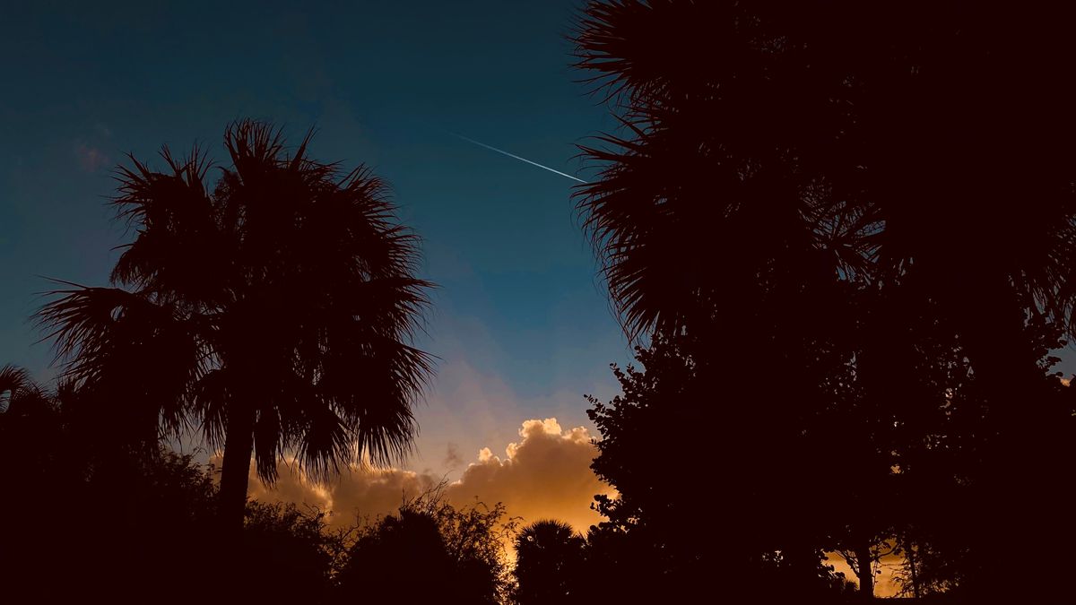 View during sunset on hole 13