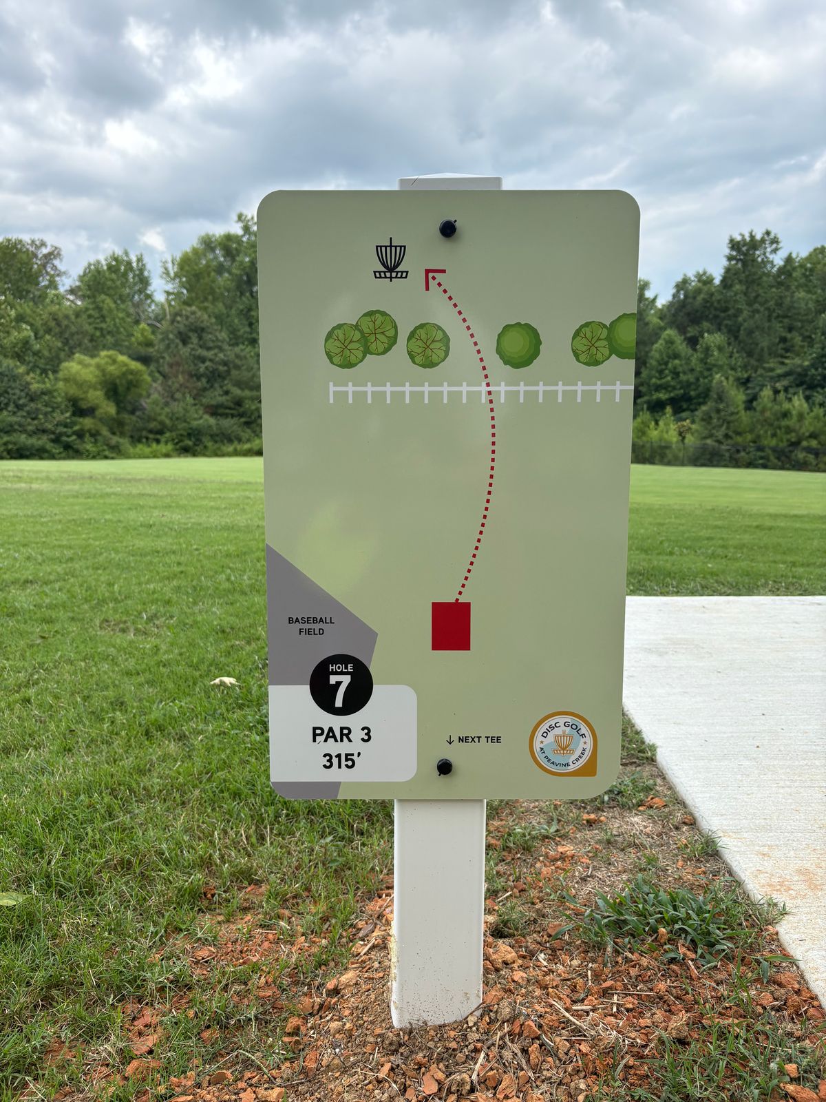 Hole 7 tee sign