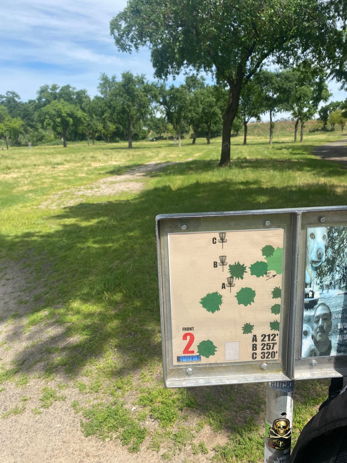 Hole 2!  Deep grass out there today!