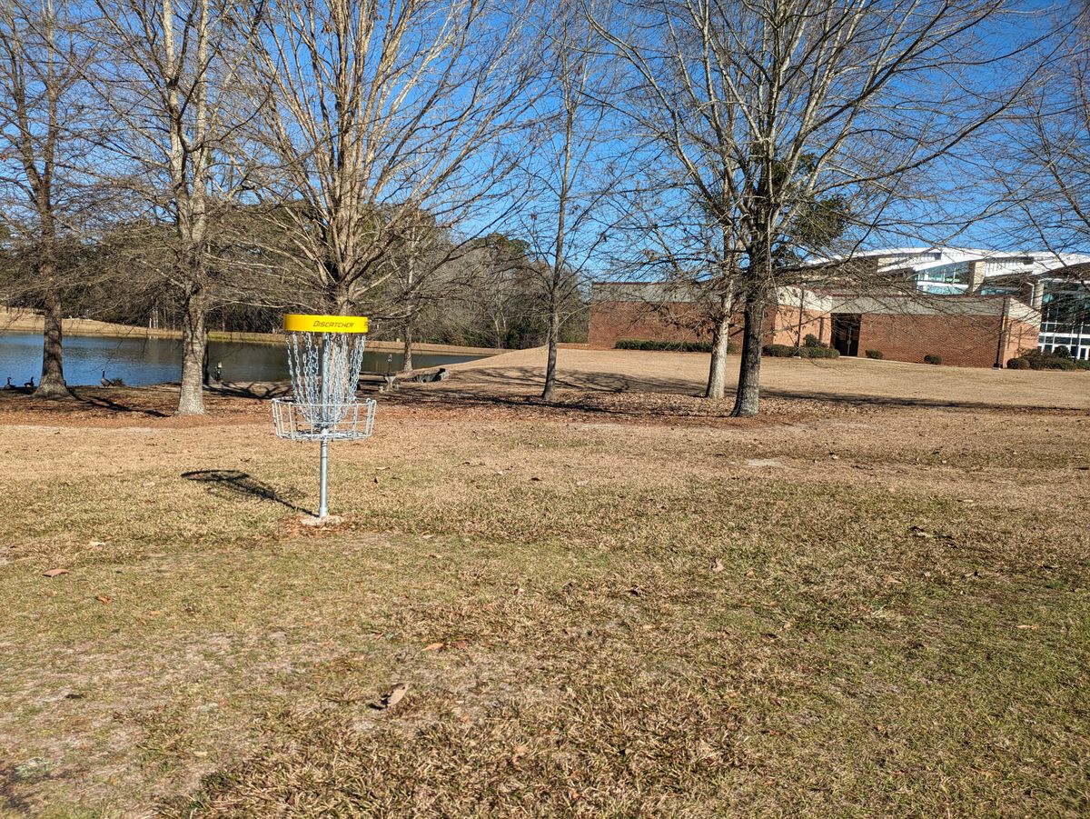 Practice putting green on campus.