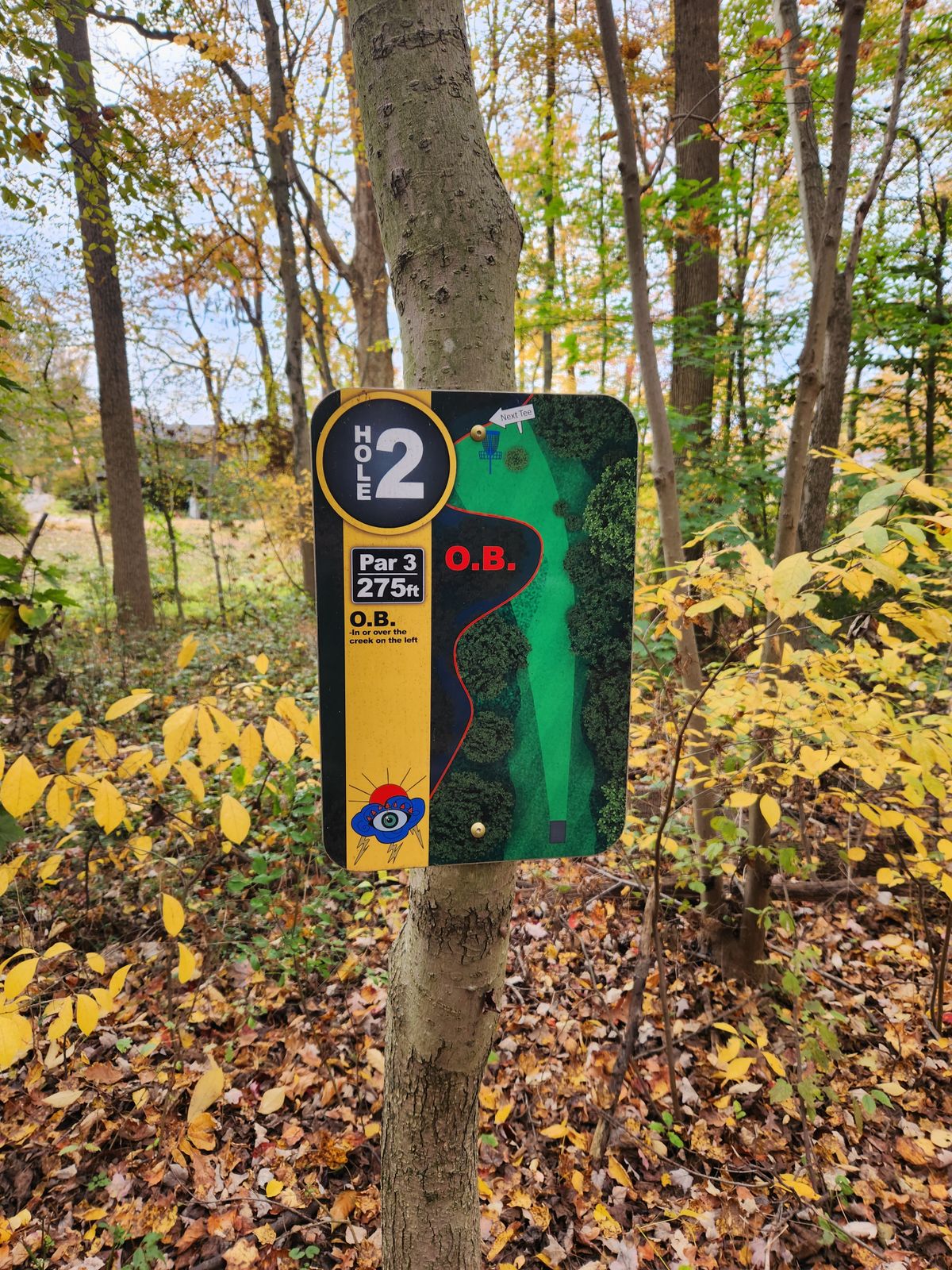 Hole 2 sign