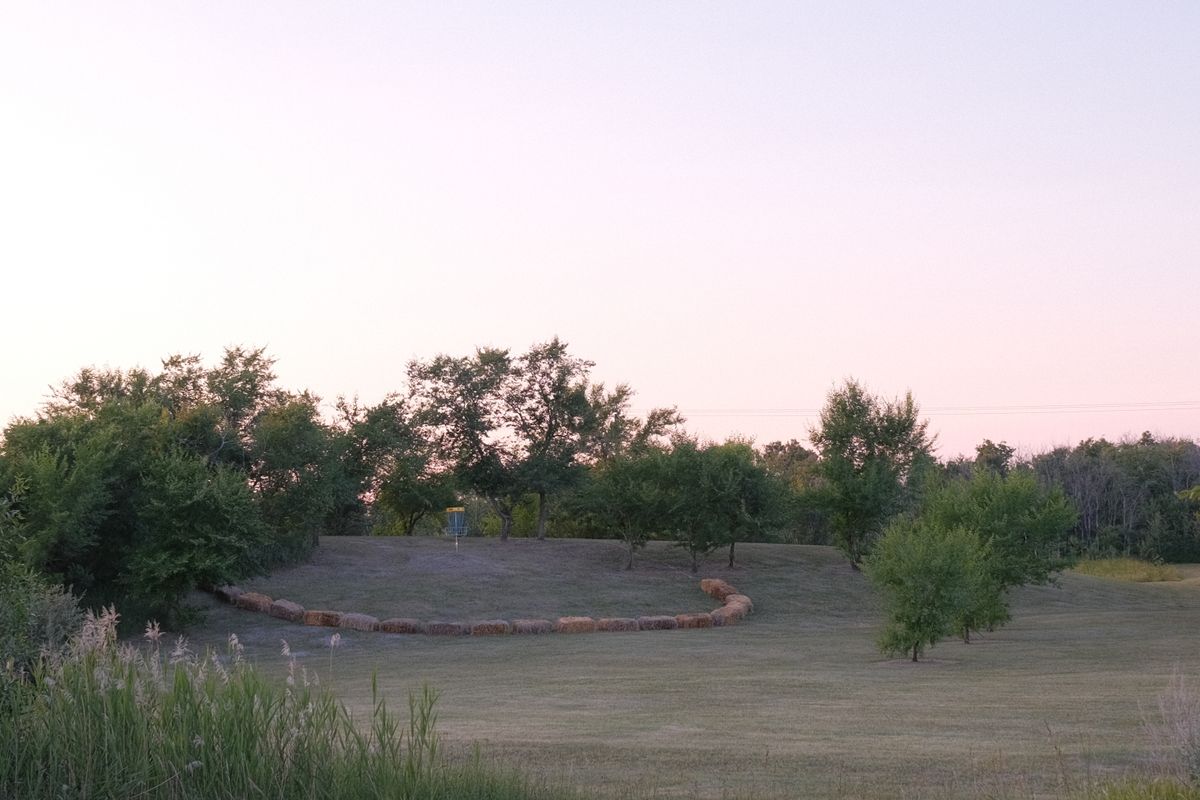 Hole 12. With bale island setup