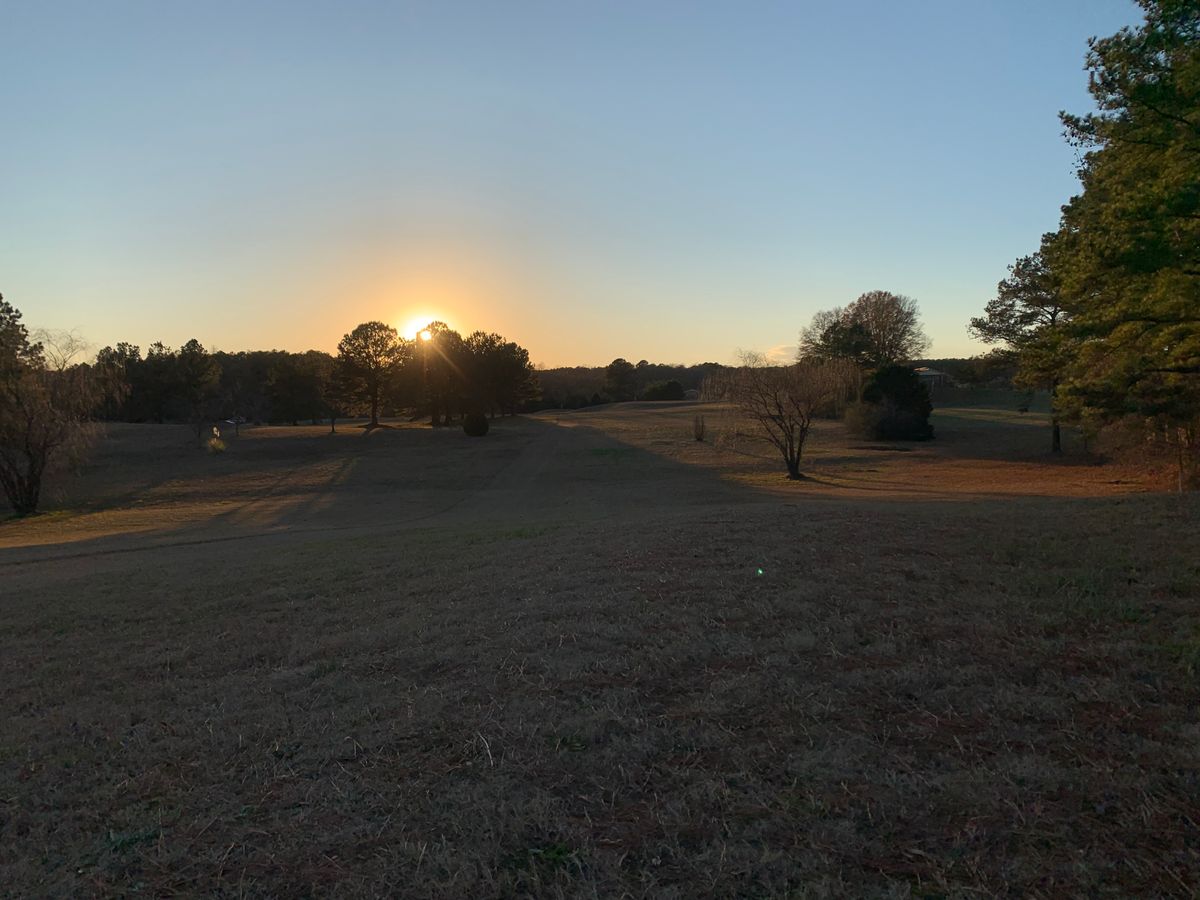 Hole 18 at sunset
