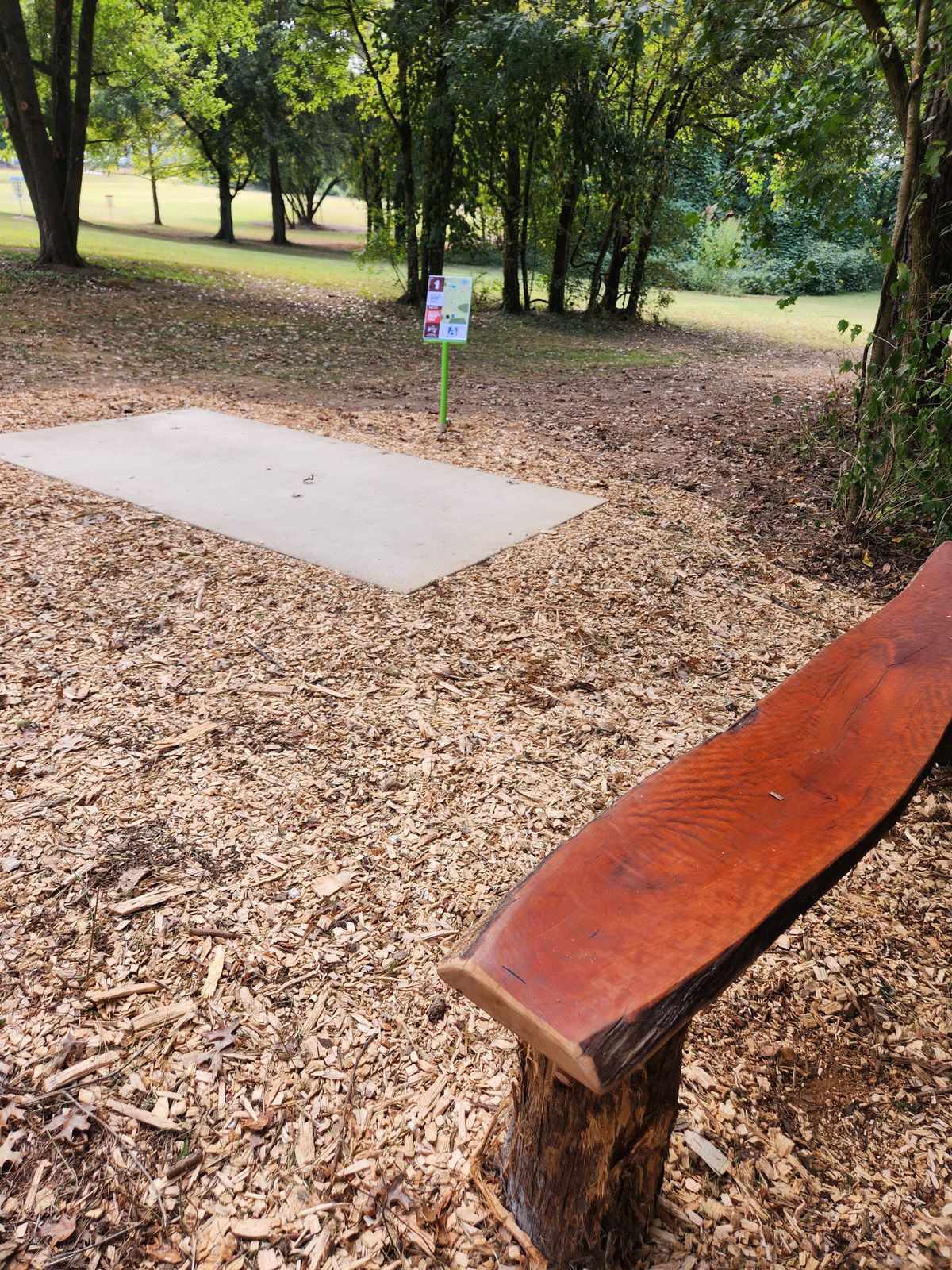 Benches just got installed. Temp sign up.