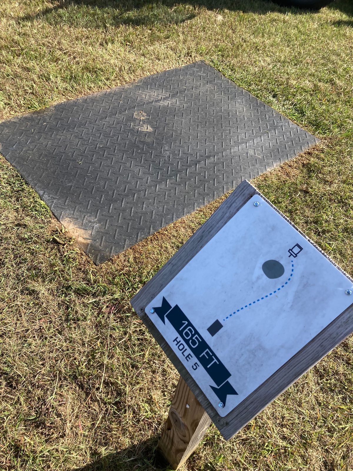 Hole 5 tee and signage.