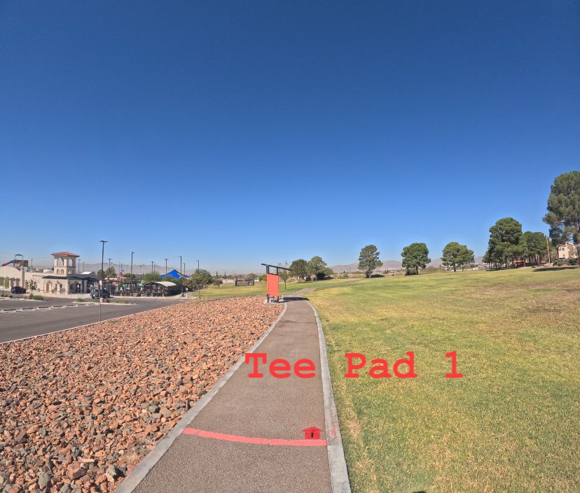 Tee Pad 1 Mando Right of bench shade