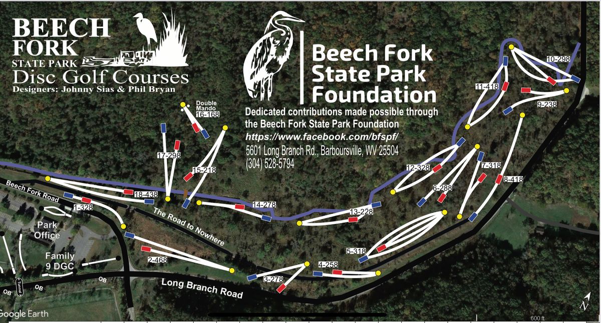 Map of 18 hole course.
